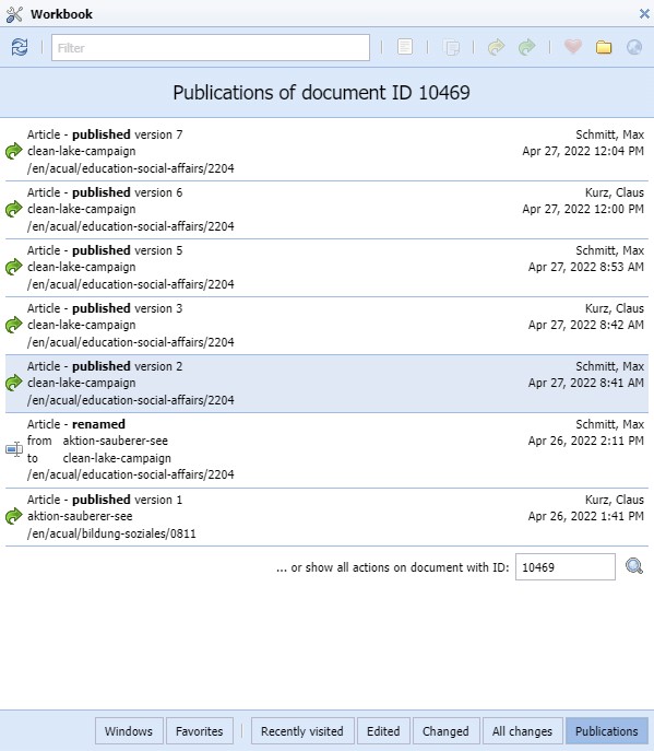 Workbook publications