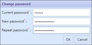 Dialog "Change password"